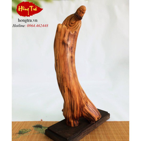 Tượng đạt ma gỗ nhai bách TGDM08